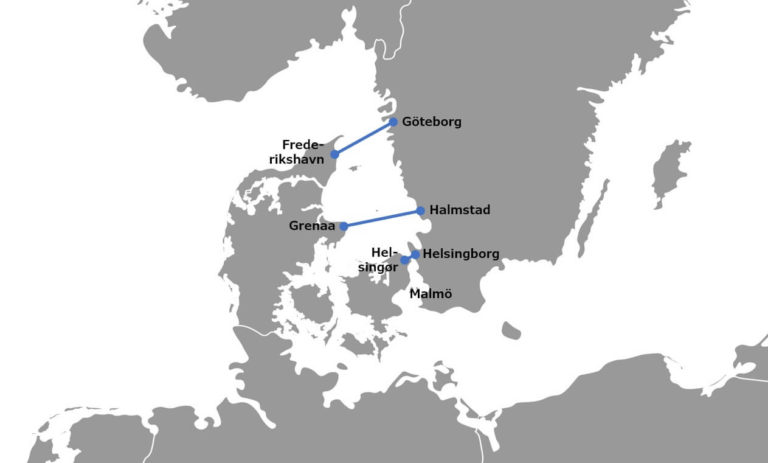 Fähre nach Schweden von Grenaa, Frede­rikshavn & Hel­sin­gør in Dänemark nach Halmstad, Göteborg und Helsingborg