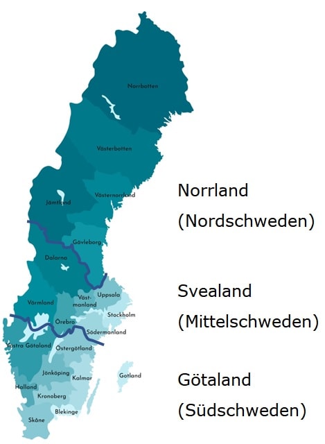 Schweden Landesteile