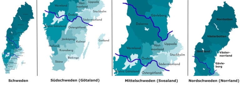 Regionen in Schweden